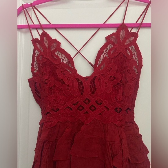 NWT Free People Adella Cami in Cherry Red🍒 - Picture 5 of 7